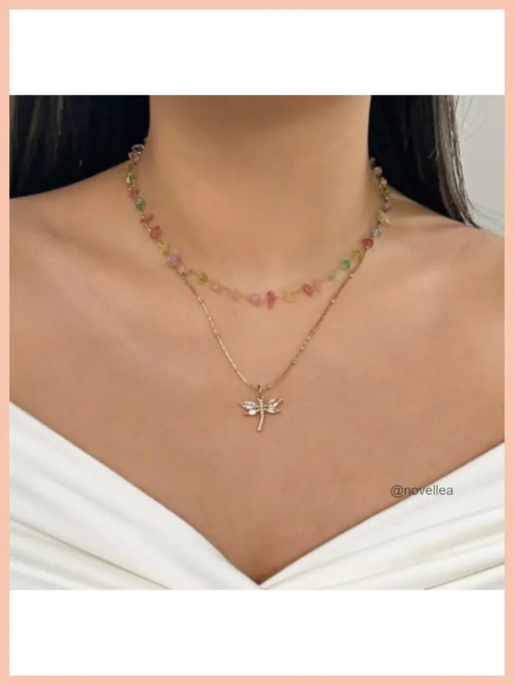 Layered Necklace Set for Women, 18K Gold Plated, Stainless Steel, Animal